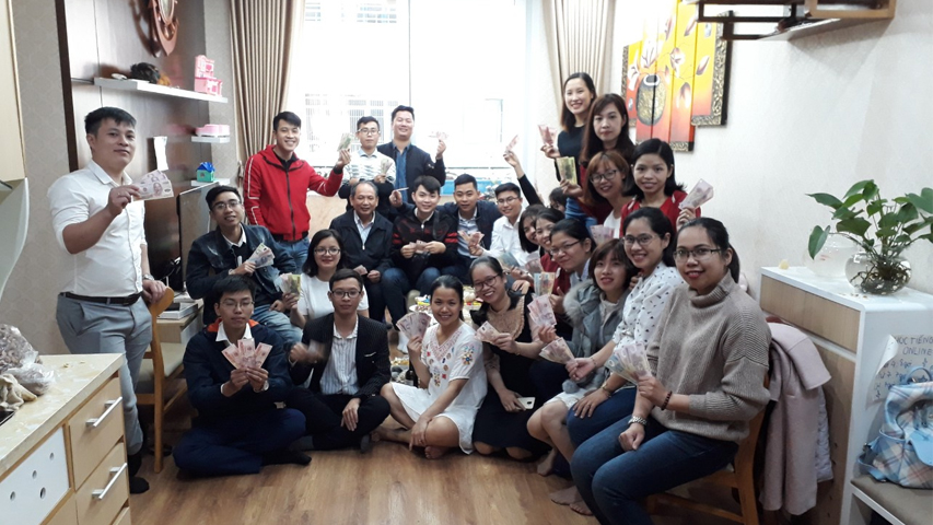 Mega team with lucky in the new year