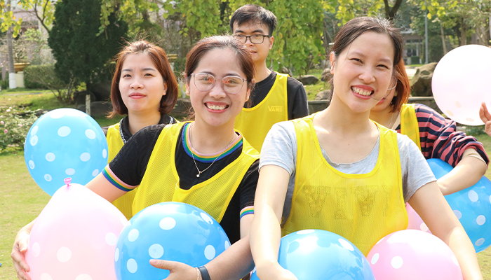 Mega’s sisters at team building